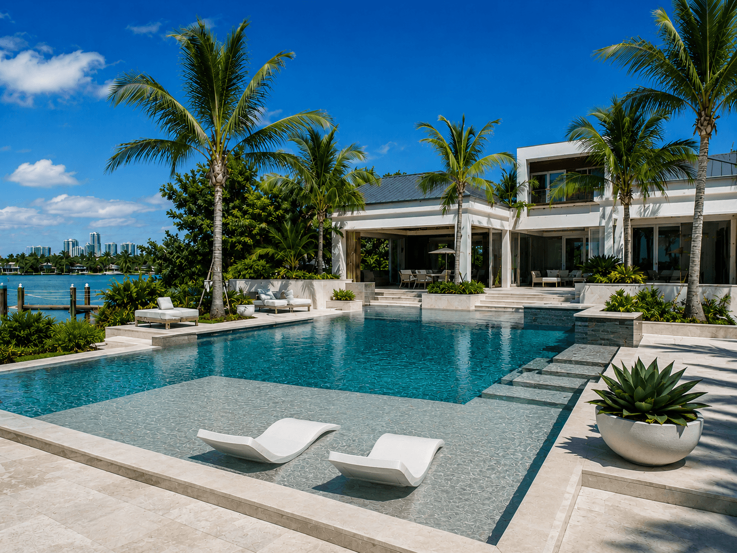 Luxury pool in South Florida